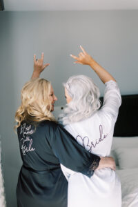 Matching Bride and Mother of the Bride Wedding Robes
