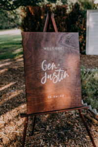 Boho Vintage Wedding Ceremony Decor, Wooden Welcome Sign | Tampa Bay Wedding Planner Stephany Perry Events