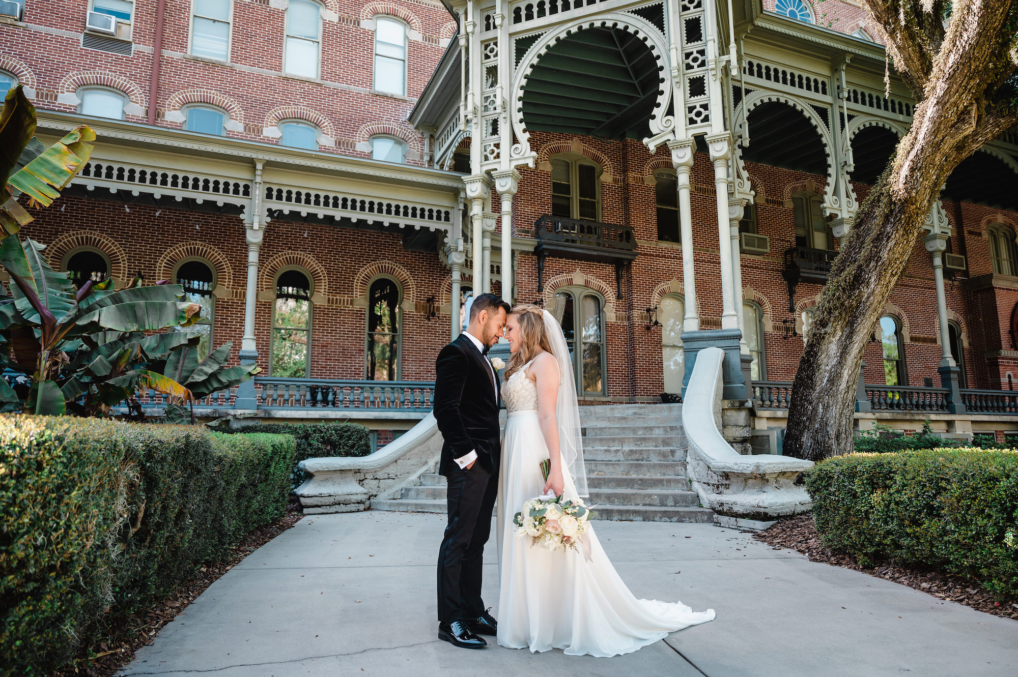 Romantic Bride and Groom First Look | Tampa Bay Wedding Photographer and Videographer Iyrus Weddings
