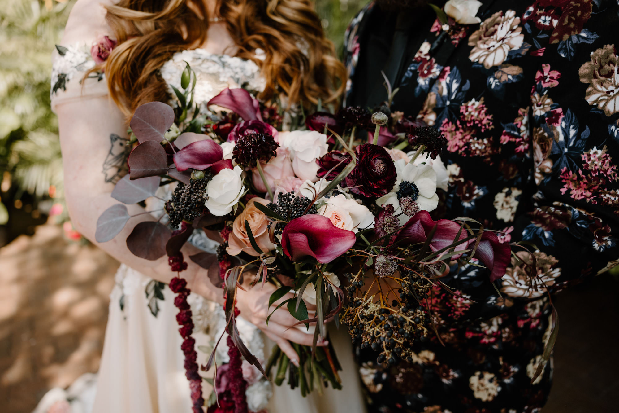 Dark Goth Moody Floral Bridal Wedding Bouquet Ideas