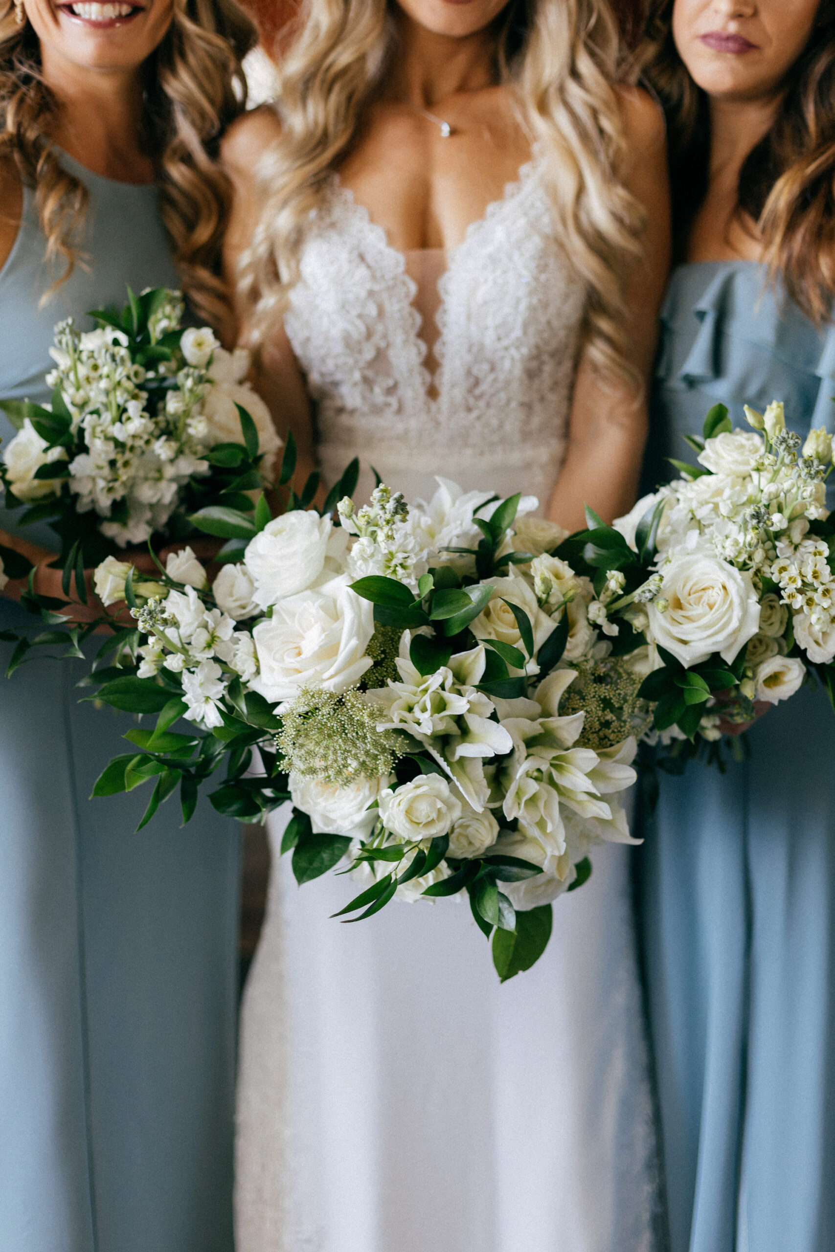 Whimsical White Rose Calla Lily and Greenery Bridal Bouquet Inspiration | Tampa Bay Florist Bruce Wayne Florals