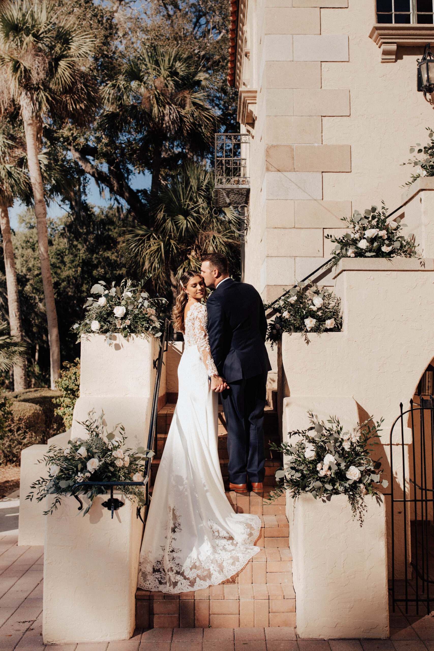 Bride and Groom Wedding Portrait | Sarasota Wedding Planner Taylored Affairs | Venue Powel Crosley