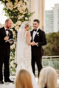 Bride and Groom Vow Exchange Wedding Portrait