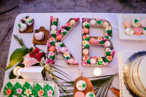 Wedding Dessert Table Ideas | Tropical Chocolate Covered Strawberries | Rice Krispies Treats | Cake Pops | Unique Wedding Cake Alternatives | St. Pete Baker Sweetly Dipped Confections