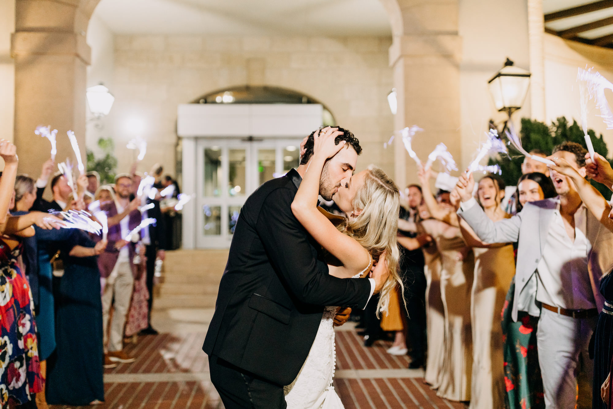 Unique Wedding Reception Fiber Optic Light-Up Wands Grand Exit Ideas | | St. Petersburg Wedding Photographer Amber McWhorter Photography | Planner Wilder Mind Events | Videographer J&S Media