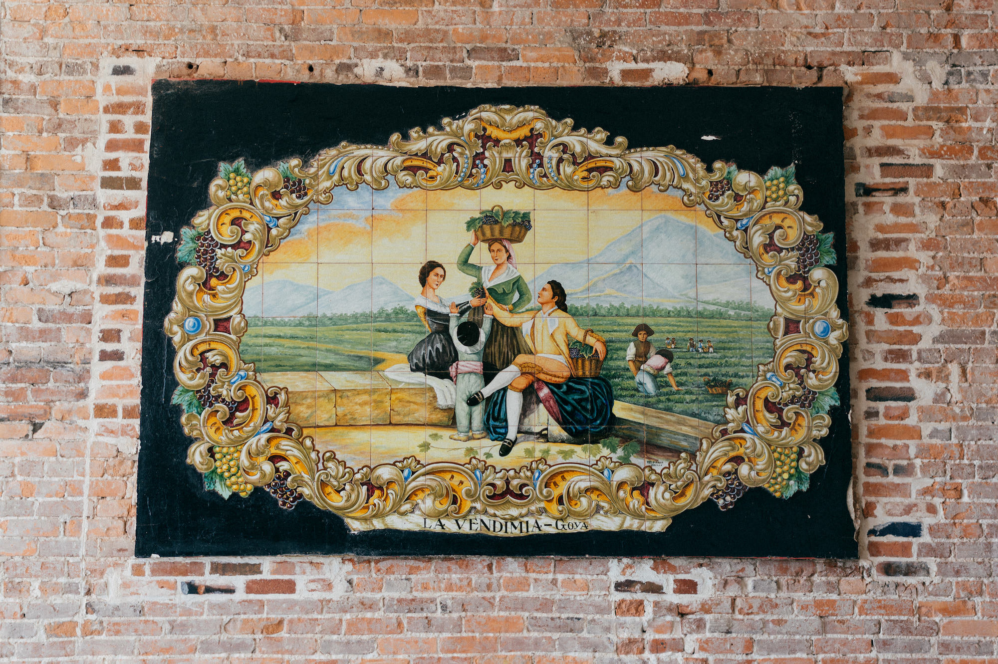 Historic La Vendimia Brick Wall Portrait Inside Ybor City Wedding Venue Hotel Haya