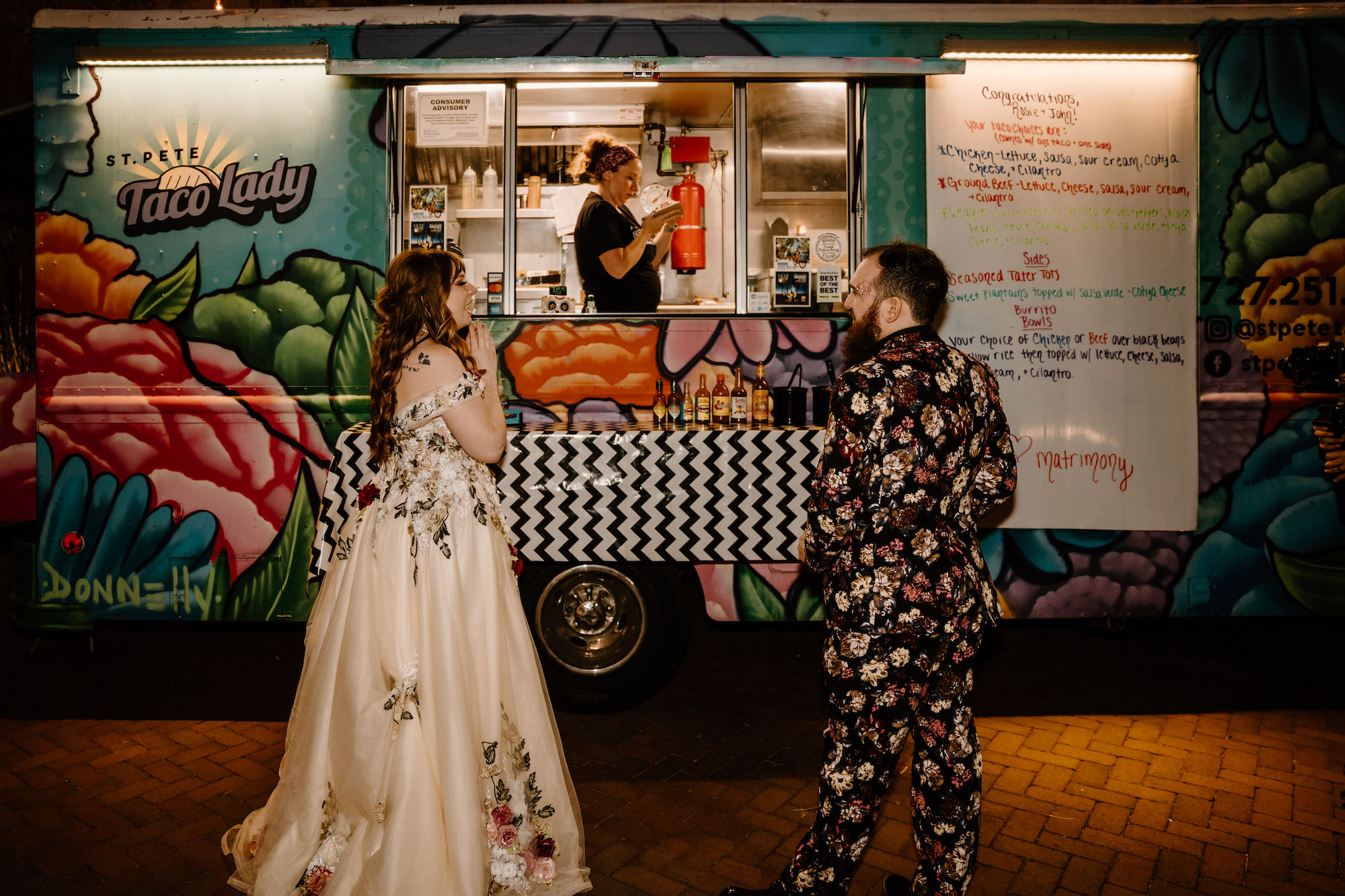 Wedding Reception Dinner Alternative Food Truck | Tampa Bay Caterer St. Pete Taco Lady