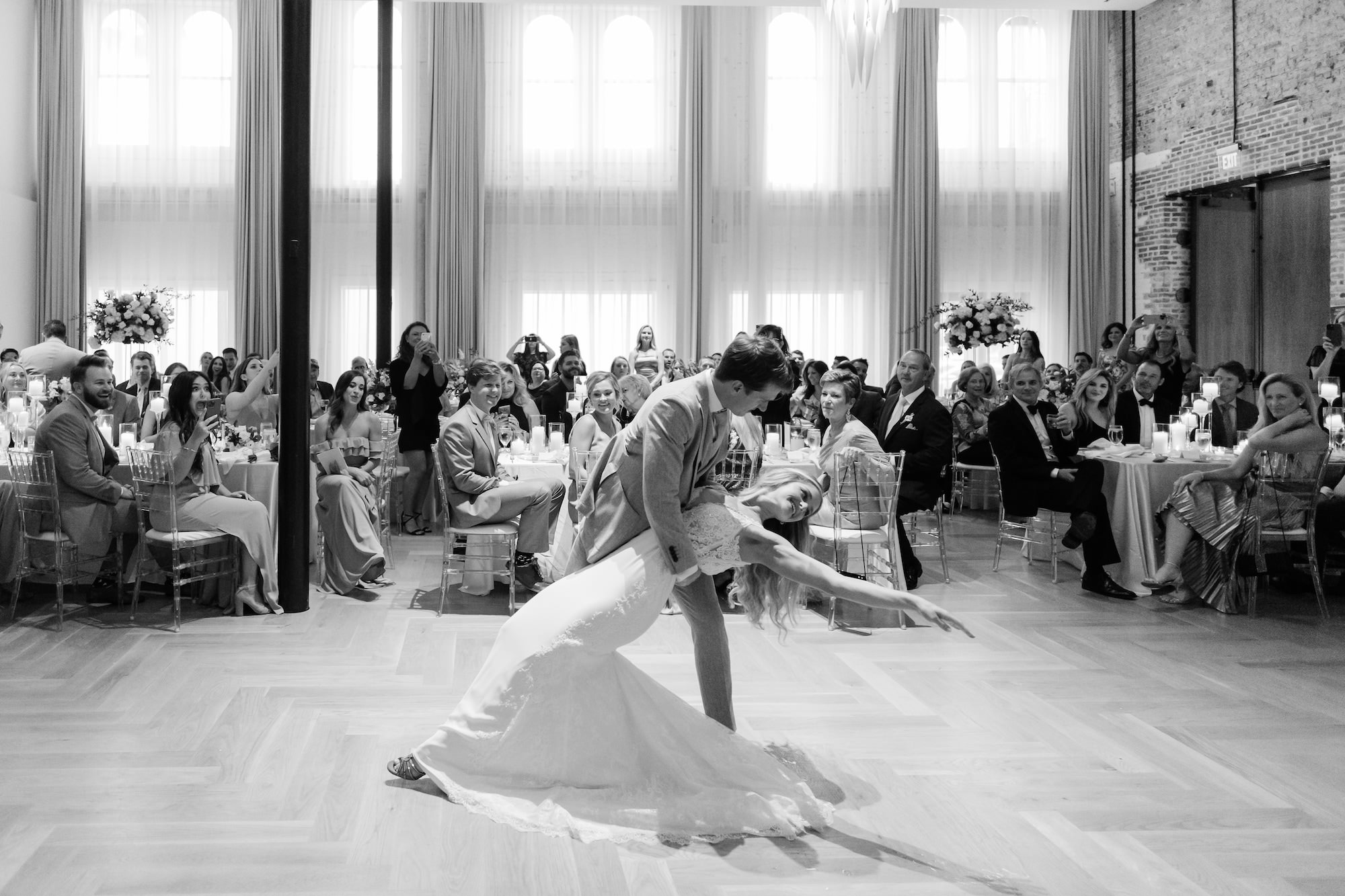 Bride and Groom First Dance In The Valencia Ballroom | Ybor Wedding Venue Hotel Haya