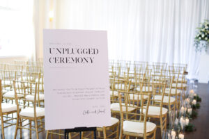 Classic Black and White Unplugged Wedding Ceremony Sign