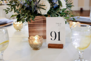 Classic Black and White Wedding Reception Table Number Ideas