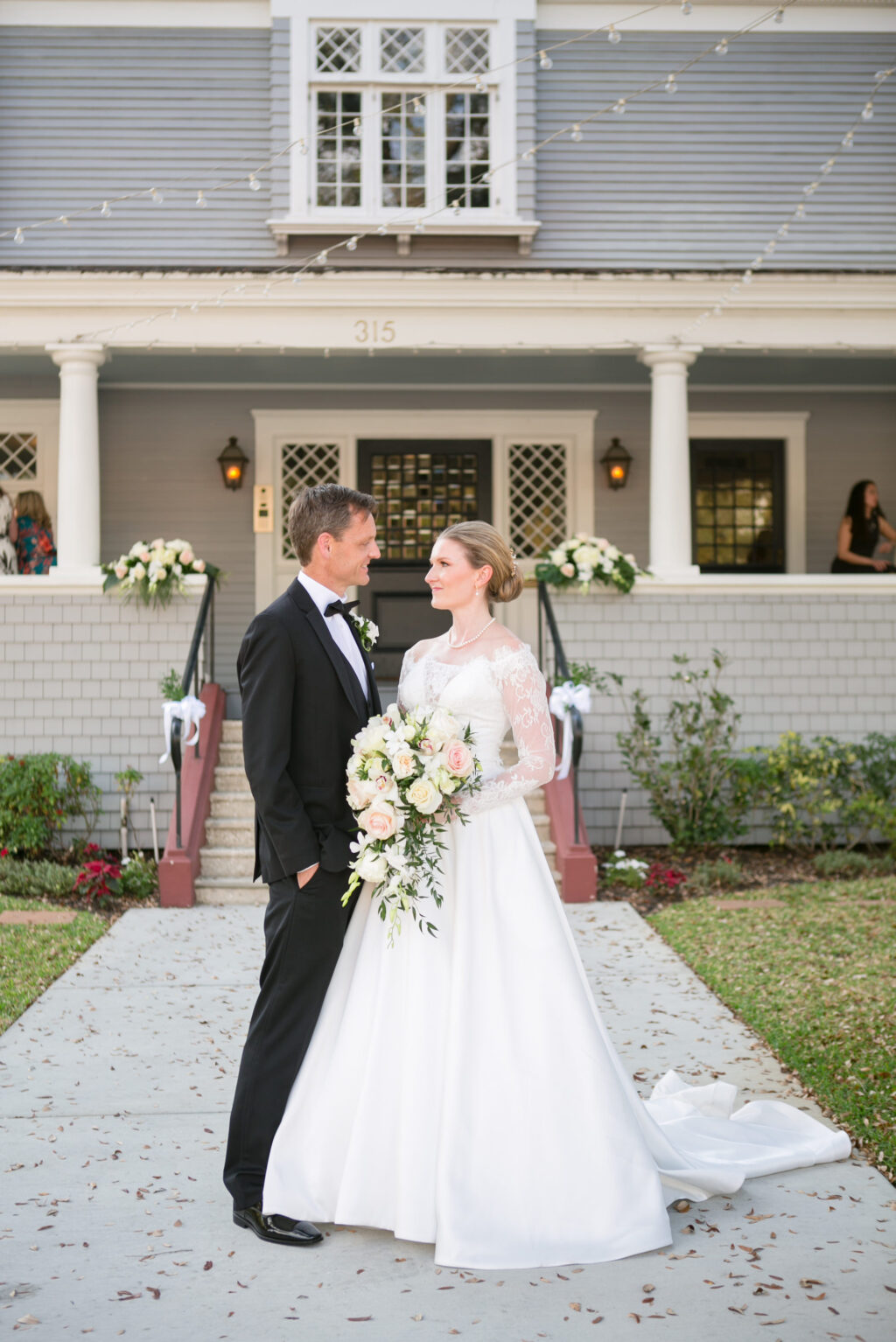 Bride and Groom Wedding Reception Portrait | South Tampa Wedding Venue The Orlo | Photographer Carrie Wildes Photography