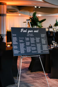 Black and White Seating Chart Sign
