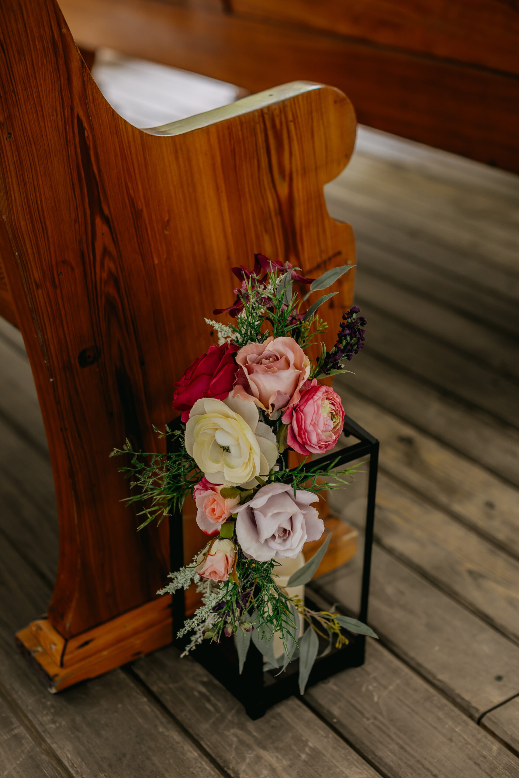 Black Lantern Rose, Peony, and Greenery Wedding Ceremony Aisle Floral Arrangements | Modern Rustic Ceremony Ideas | Tampa Bay Florist Monarch Events and Design