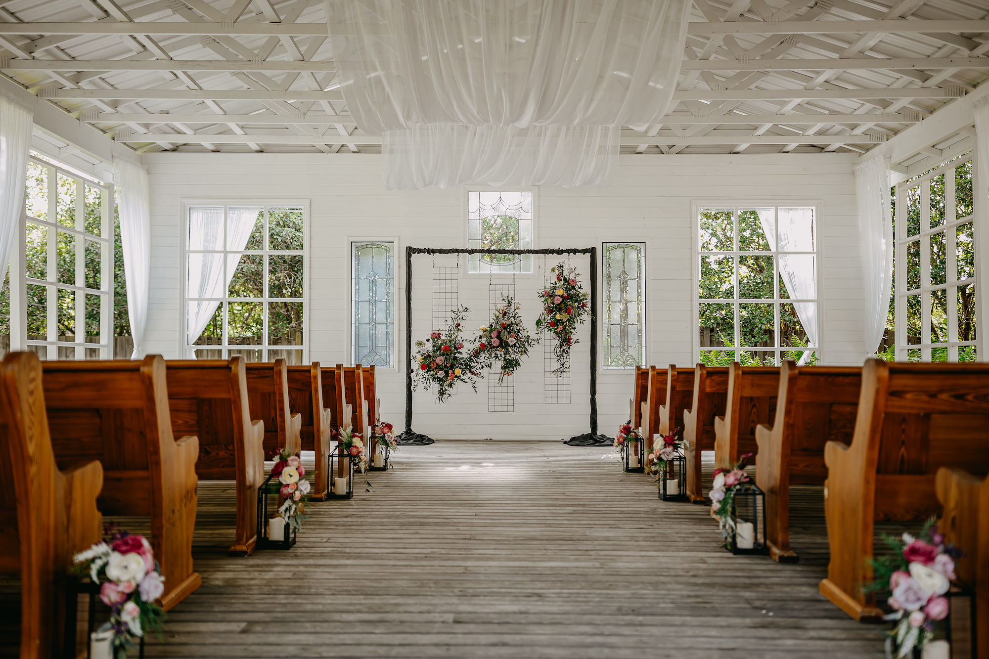 Romantic Open-Air Wedding Ceremony Chapel Ideas | Tampa Bay Florist Monarch Events and Design | Venue Cross Creek Ranch