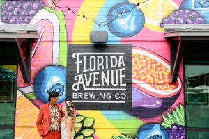 Industrial Wedding Venue Florida Avenue Brewing Company Mural Wall Art