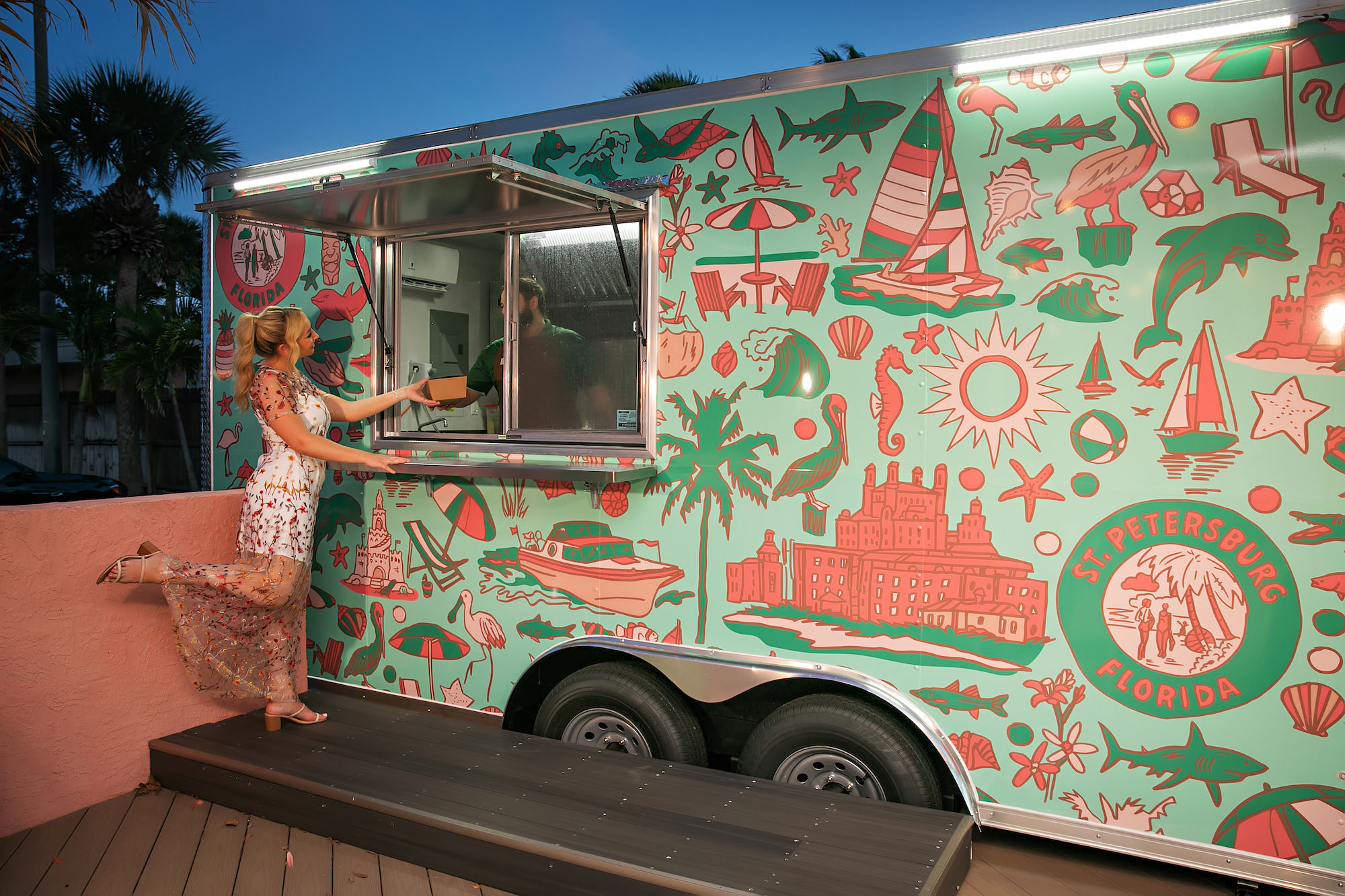 Wedding Welcome Party Late Night Snack Food Truck | St. Pete Beach Don Cear Beach House Suites