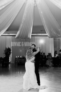 Bride and Groom First Dance Wedding Portrait | Tampa Bay Wedding Venue Simpson Lakes