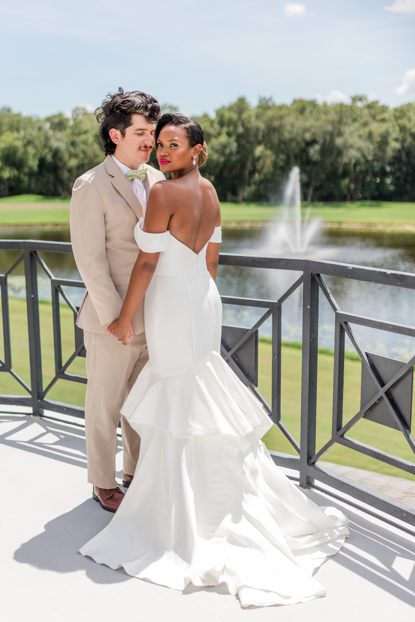 Bride and Groom Romantic Wedding Portrait | Tampa Bay Photographer Mary Anna Photography | Tampa Bay Wedding Attire Truly Forever Bridal | Hair and Makeup Artist Michele Renee The Studio | Planner Kelci Leigh Events