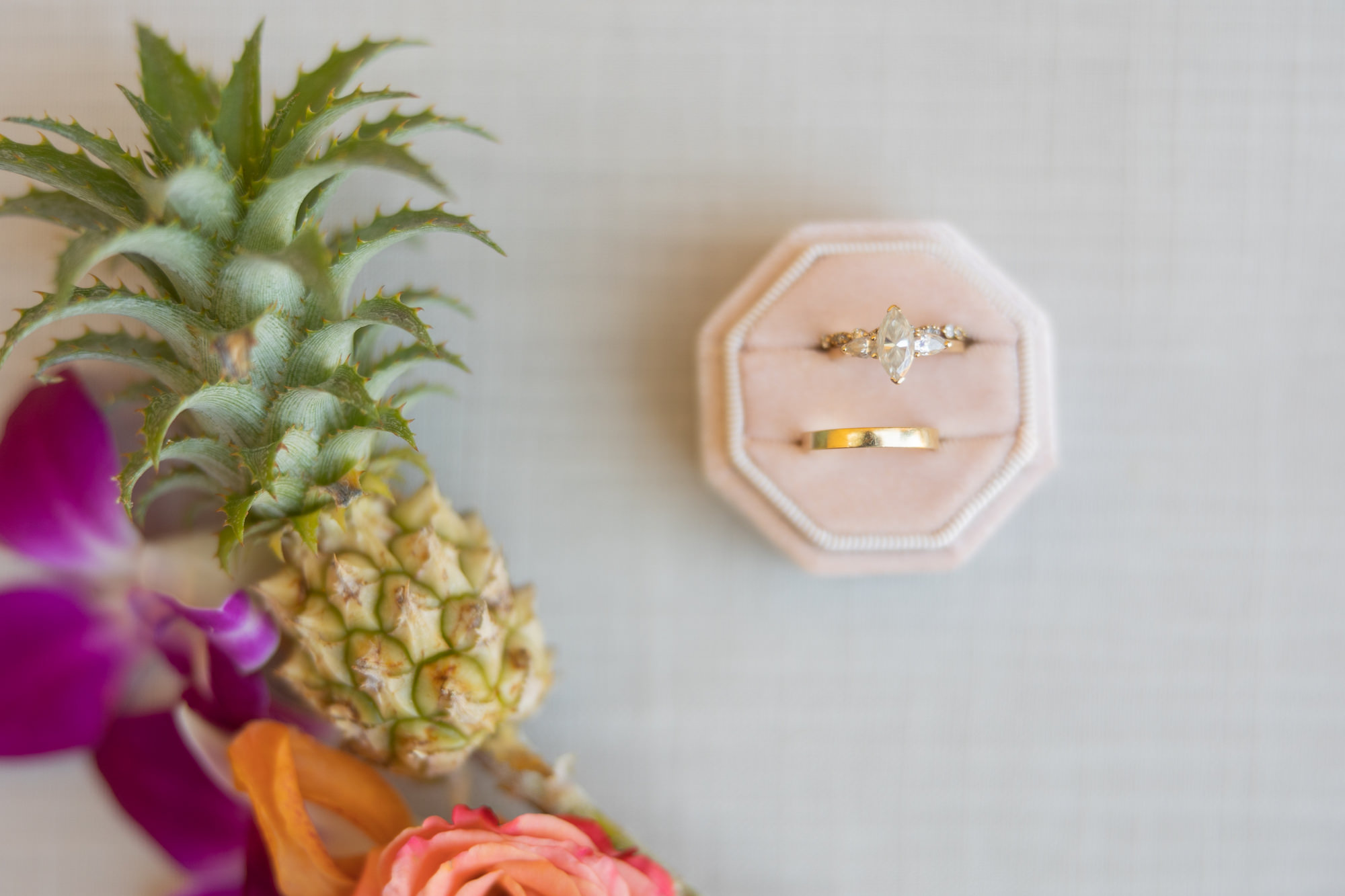 Pink Velvet Engagement and Wedding Ring Box