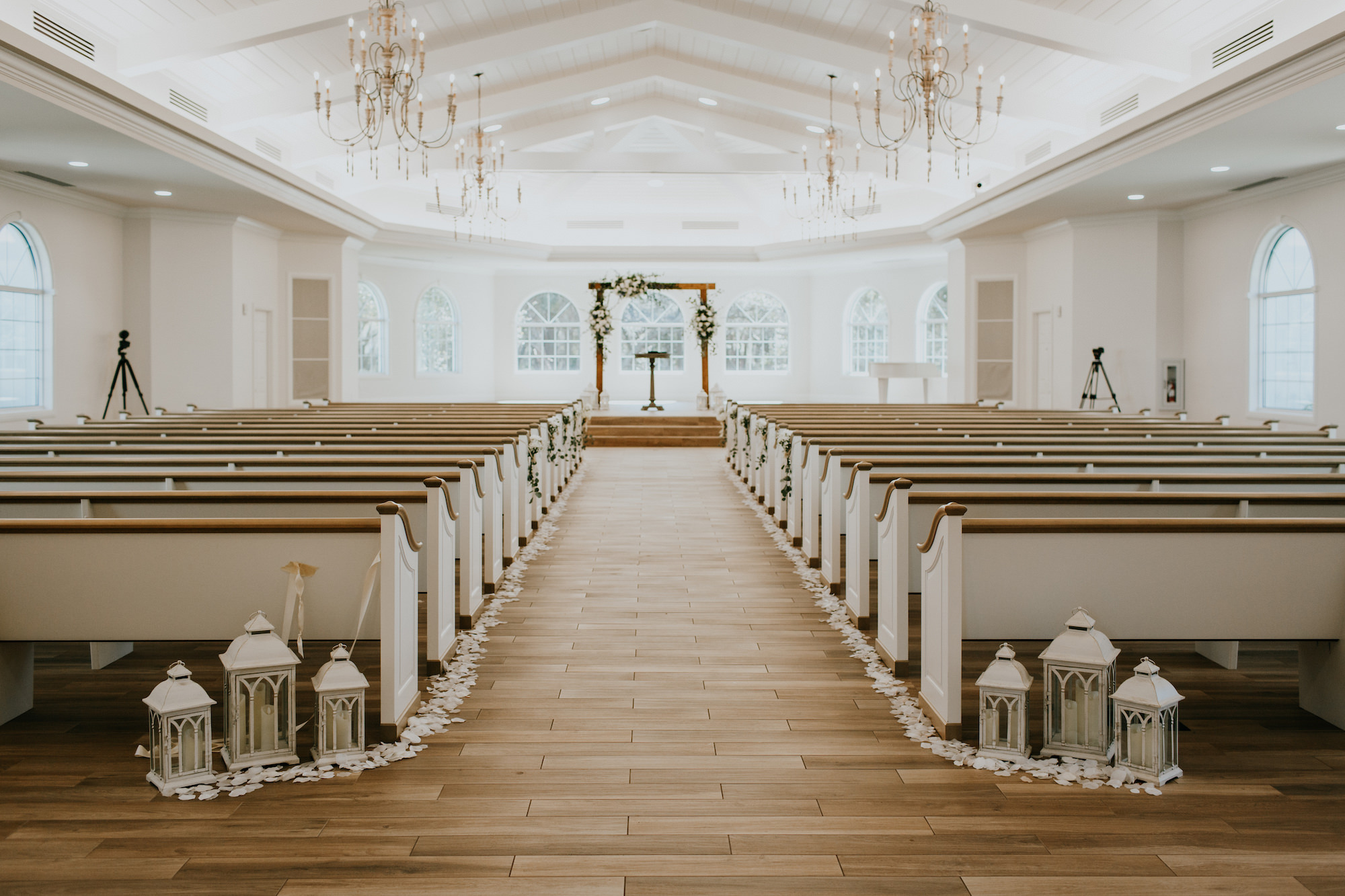 Elegant White Wedding Chapel | Rustic Wedding Decor Inspiration | Tampa Bay Ceremony Venue Harborside Chapel