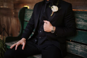 All Black Groom Wedding Suit Ideas