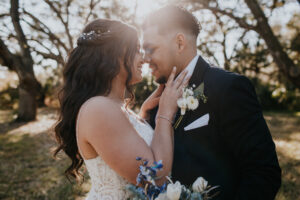 Romantic Bride and Groom Wedding Portrait | Intimate Bride and Groom Veil Wedding Portrait | Tampa Bay Wedding Videographer Shannon Kelly Films