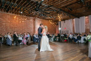 Bride and Groom First Dance | St Pete Industrial Wedding Venue NOVA 535 | Photographer Carrie Wildes Photography