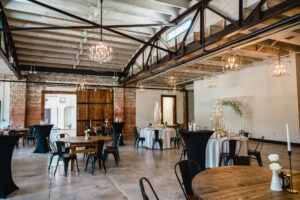 Indoor Industrial Wedding Reception | Dade City Venue Wedding at the Block