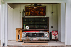 Unique Vintage Classic Car Wedding Reception Bar