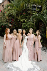 Mismatched Mauve Bridemaids Wedding Dress Ideas