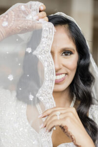 Beaded Veil for Indian Wedding Inspiration | Tampa Bay Hair and Makeup Artist Michele Renee The Studio