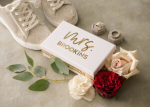 Personalized Mrs. Bride Clutch Purse | Jessica Simpson Rhinestone Wedding Sneaker Shoe Inspiration