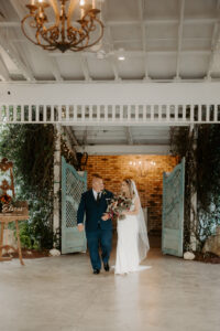 Bride and Father of the Bride Walking Down the Aisle Wedding Portrait | Truly Forever Bridal Tampa