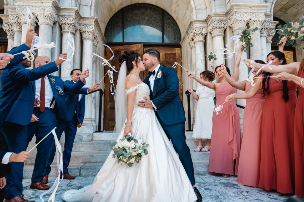 Ribbon Wedding Ceremony Grand Exit Ideas | Tampa Bay Photographer Iyrus Weddings | Planner Eventfull Weddings