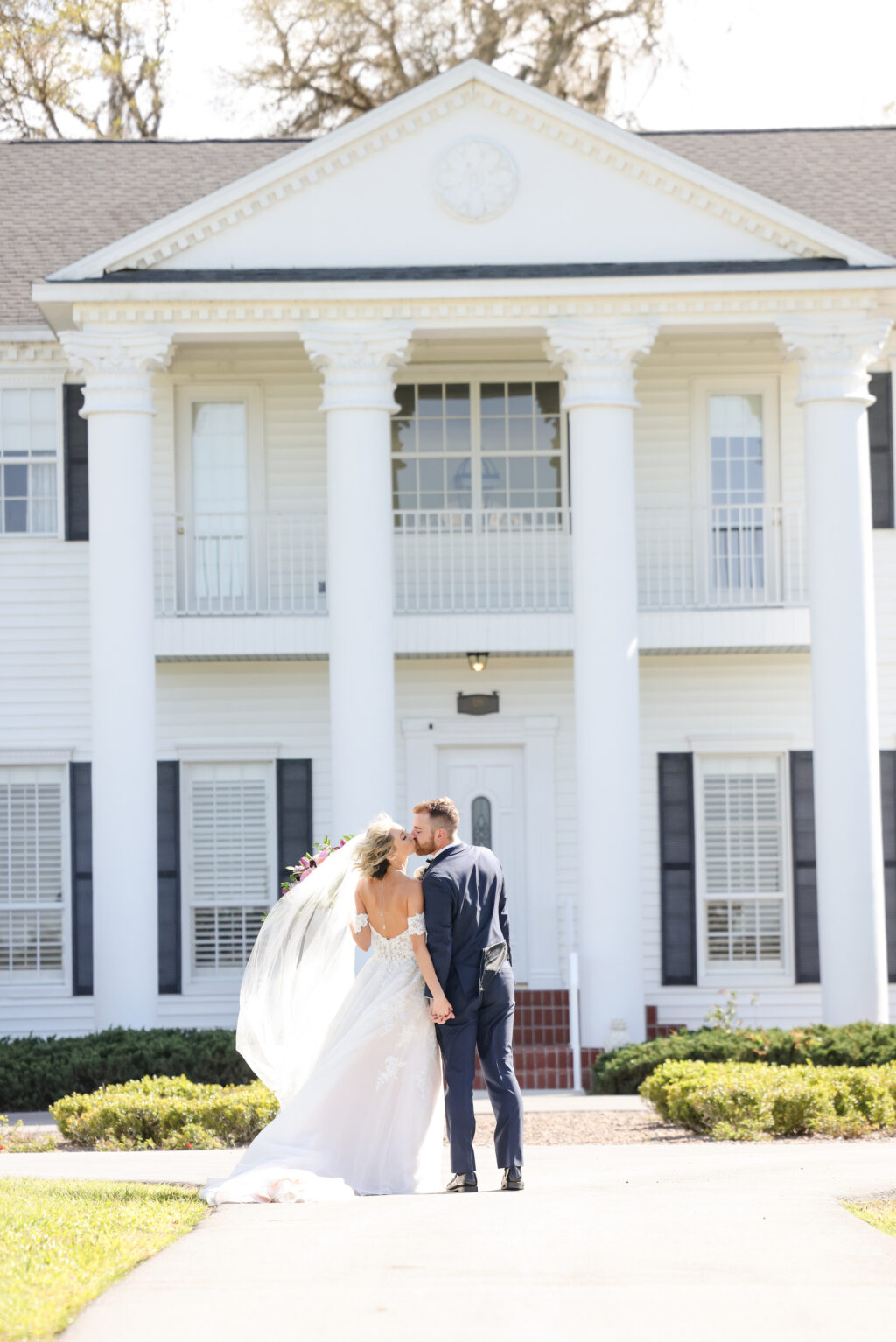 Bride and Groom Southern Rustic Wedding Venue Portrait | Southern Venue Private Wedding Estate Ceremony Inspiration | Brooksville Wedding Venue Legacy Lane Weddings | Dress Truly Forever Bridal | Photographer Lifelong Photography