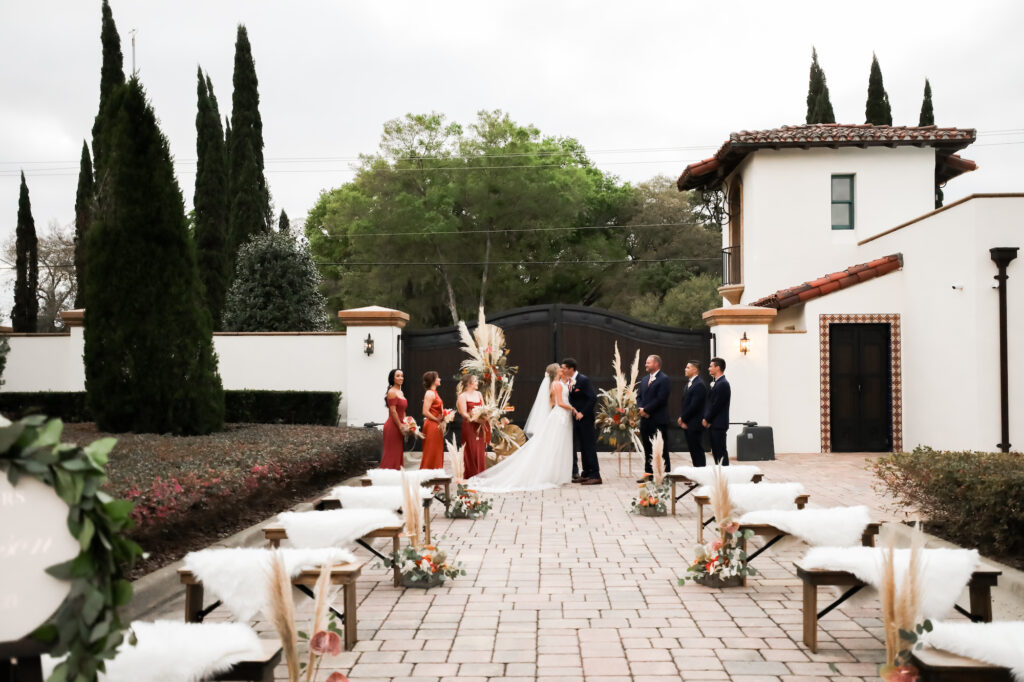 Boho Outdoor Fall Wedding Ceremony Inspiration | Tampa Bay Private Estate Venue Mision Lago