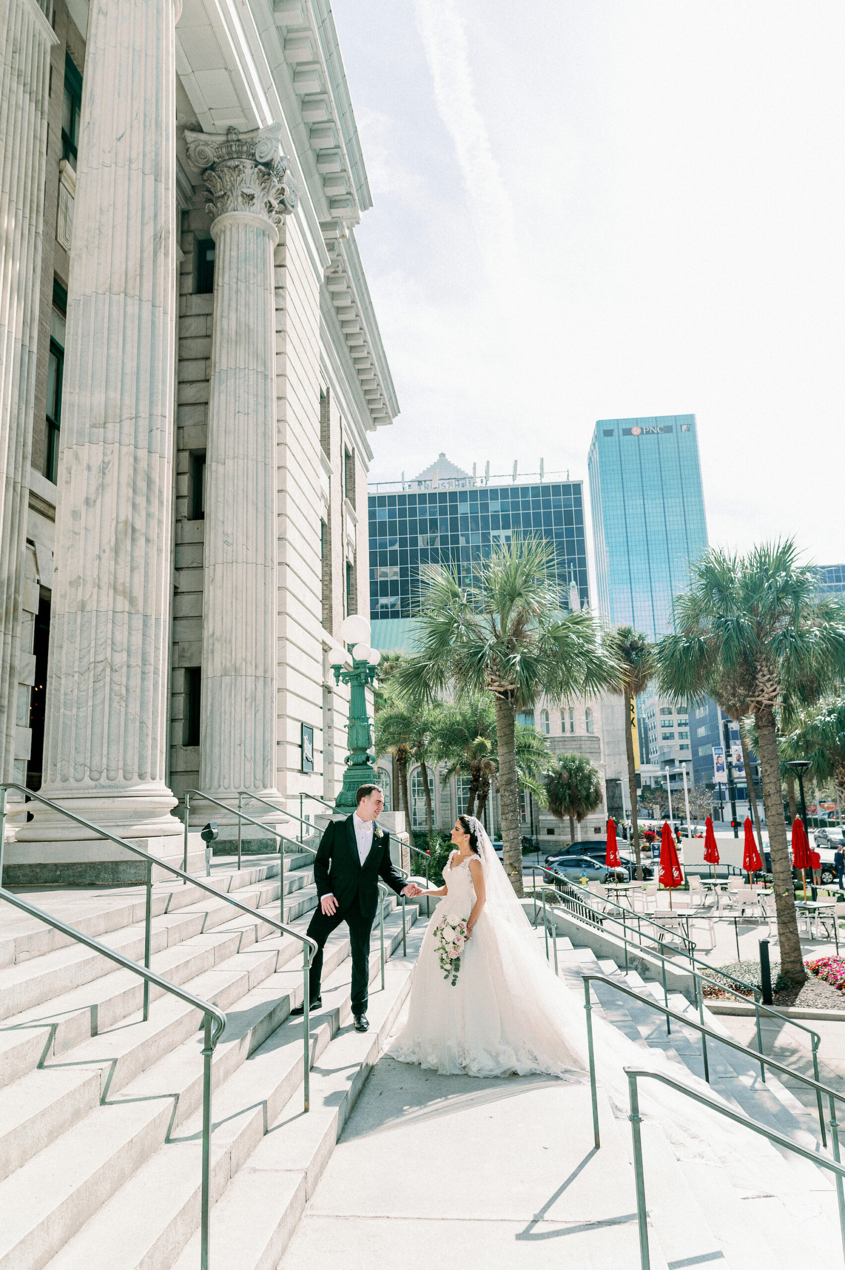 Bride and Groom First Look Wedding Portrait | Tampa Bay Wedding Photographer Dewitt for Love Photography