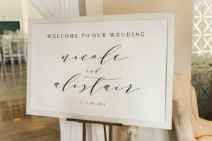 Classic Black and White Wedding Ceremony Sign Ideas