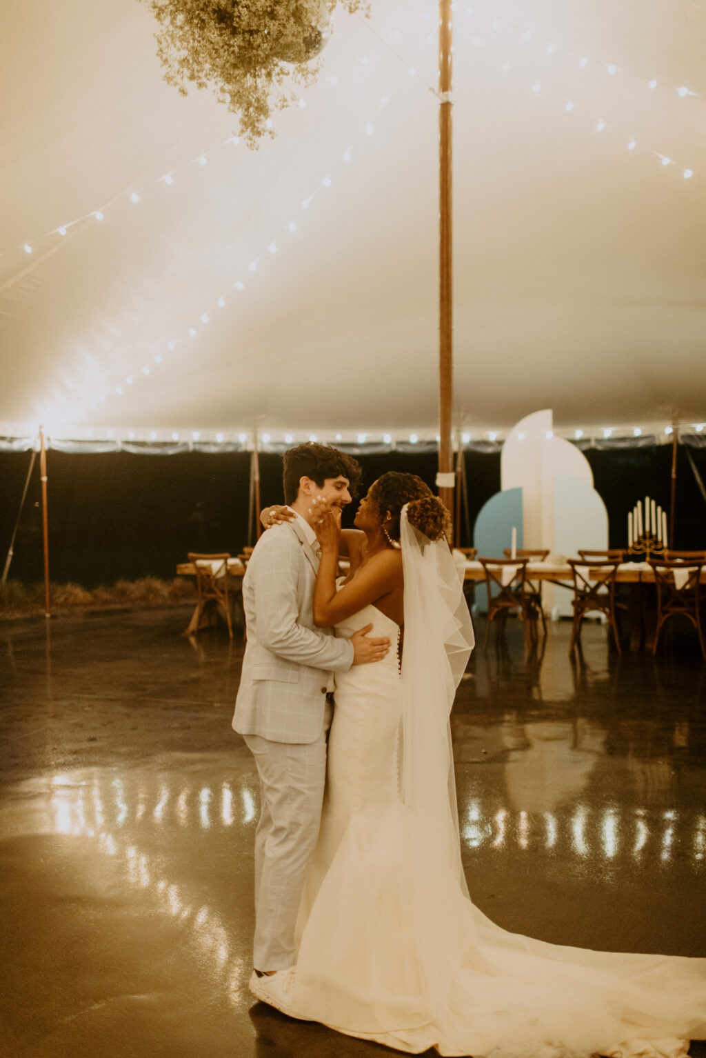 Bride and Groom First Dance Wedding Portrait