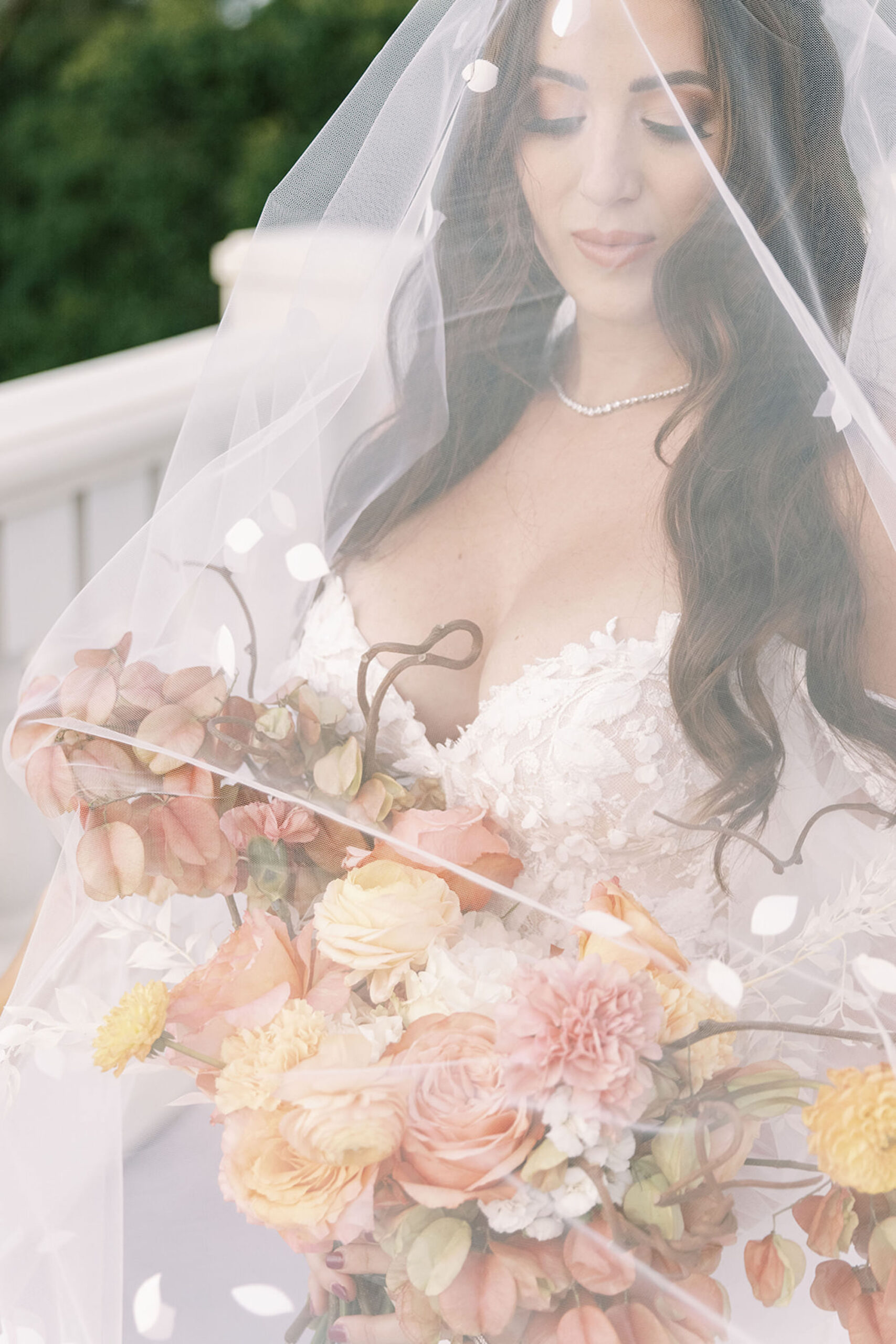 Wavy Half Up Half Down Hairstyle Wedding Bridal Ideas | Tampa Bay Hair and Makeup Artist Adore Bridal