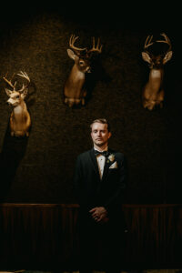 Groom in Roosevelt Room Wedding Portrait | Bride and Groom in Roosevelt Room Wedding Portrait | Tampa Wedding Venue Hotel Haya