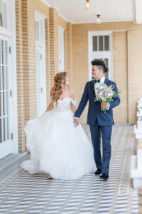 Outdoor Bride and Groom Wedding Portrait | Ybor City Photographer Amanda Zabrocki Photography | Planner EventFull Weddings