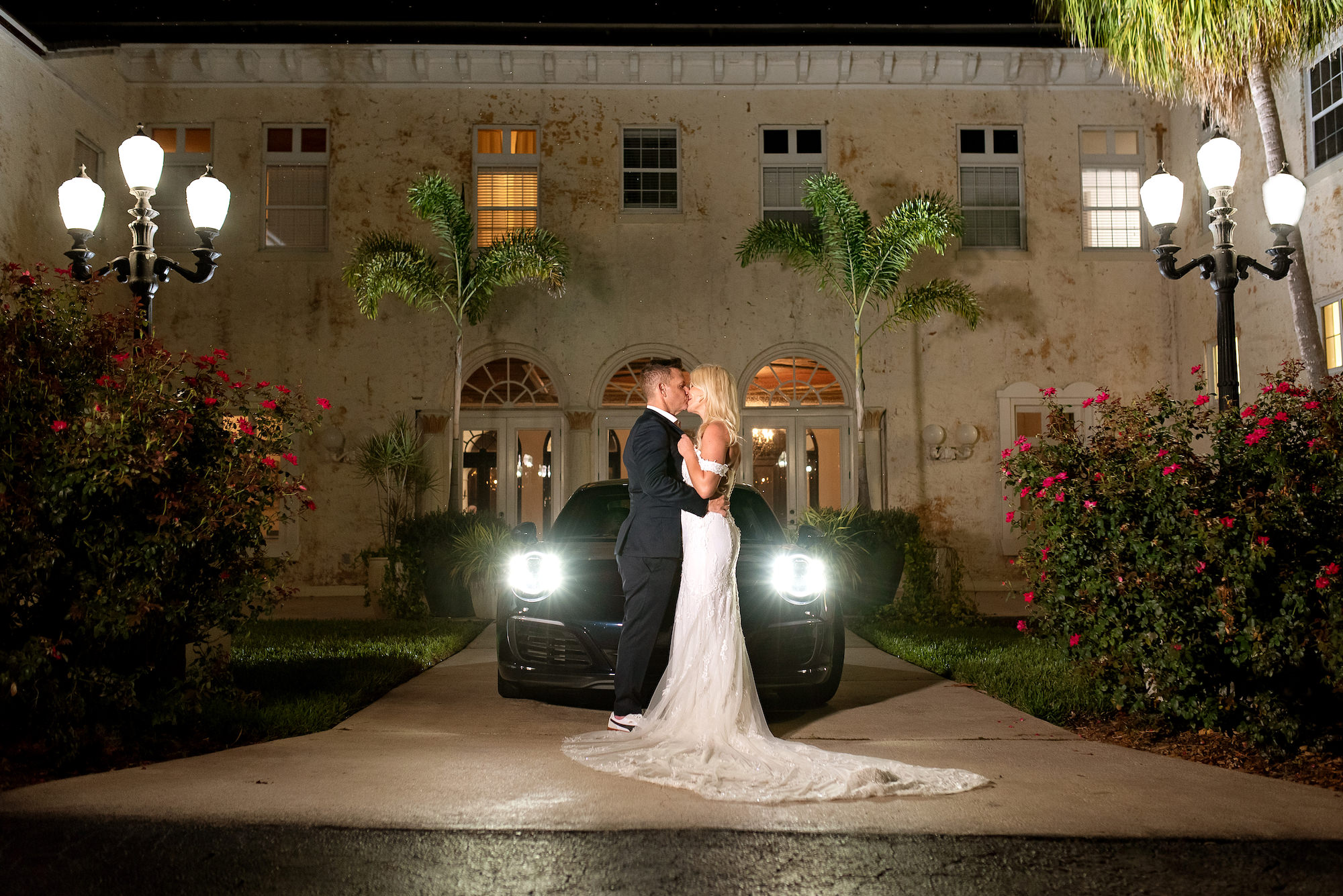 Bride and Groom Grand Exit Wedding Reception Ideas | Lake Wales Venue Bella Cosa | Tampa Bay Wedding Photographer Kristen Marie Photography