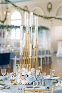 Elegant Tall Gold Taper Candle Stand Wedding Centerpiece Inspiration