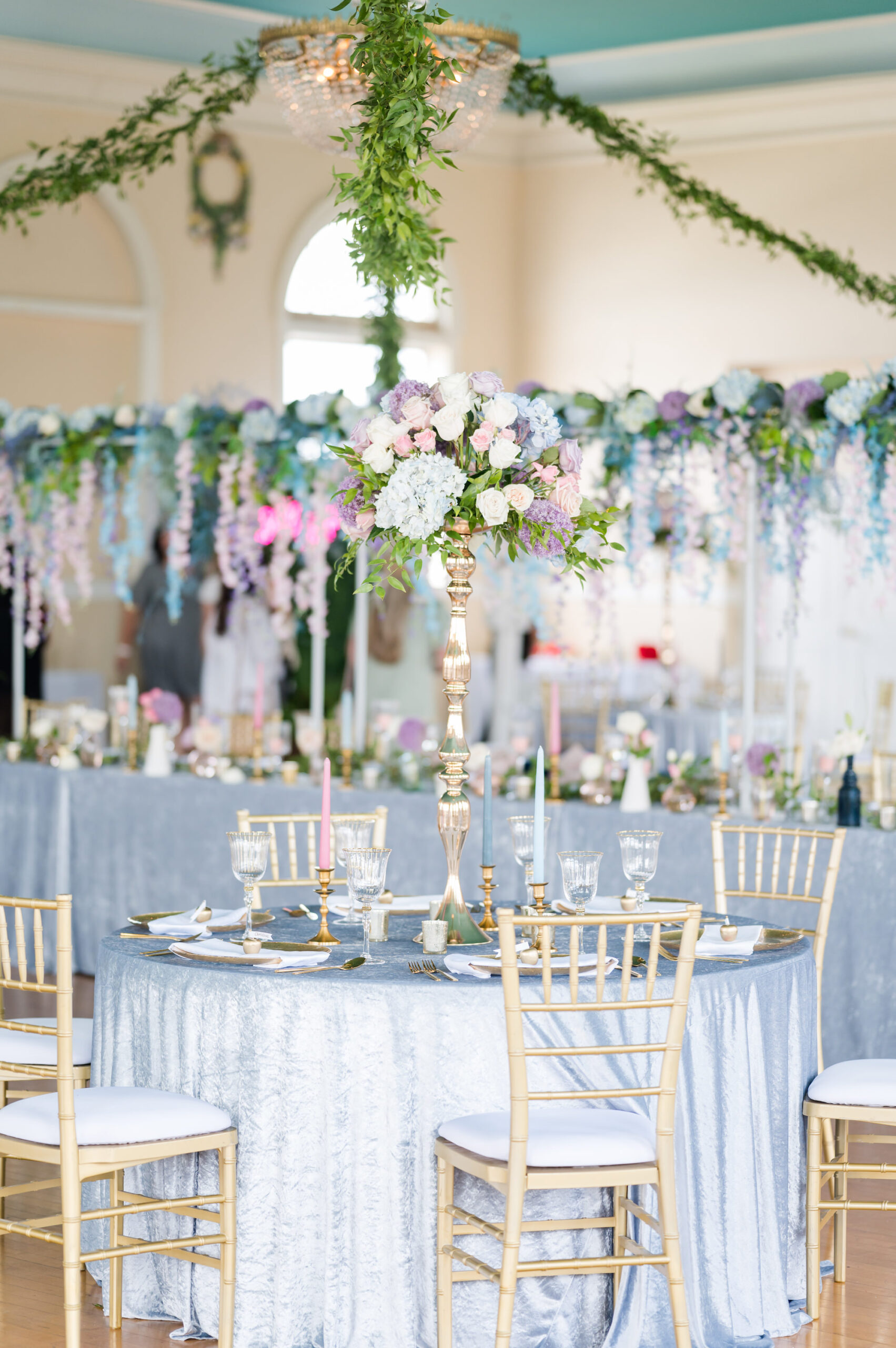 Whimsical Pastel Pink, Purple, and Blue Wedding Reception Centerpiece Inspiration | Tampa Bay Florist Save the Date Florida | Planner EventFull Weddings