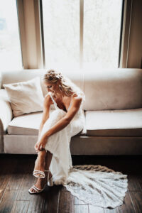 Bride Getting Ready Wedding Portrait | Tampa Bay Hair and Makeup Artist Femme Akoi Beauty Studio