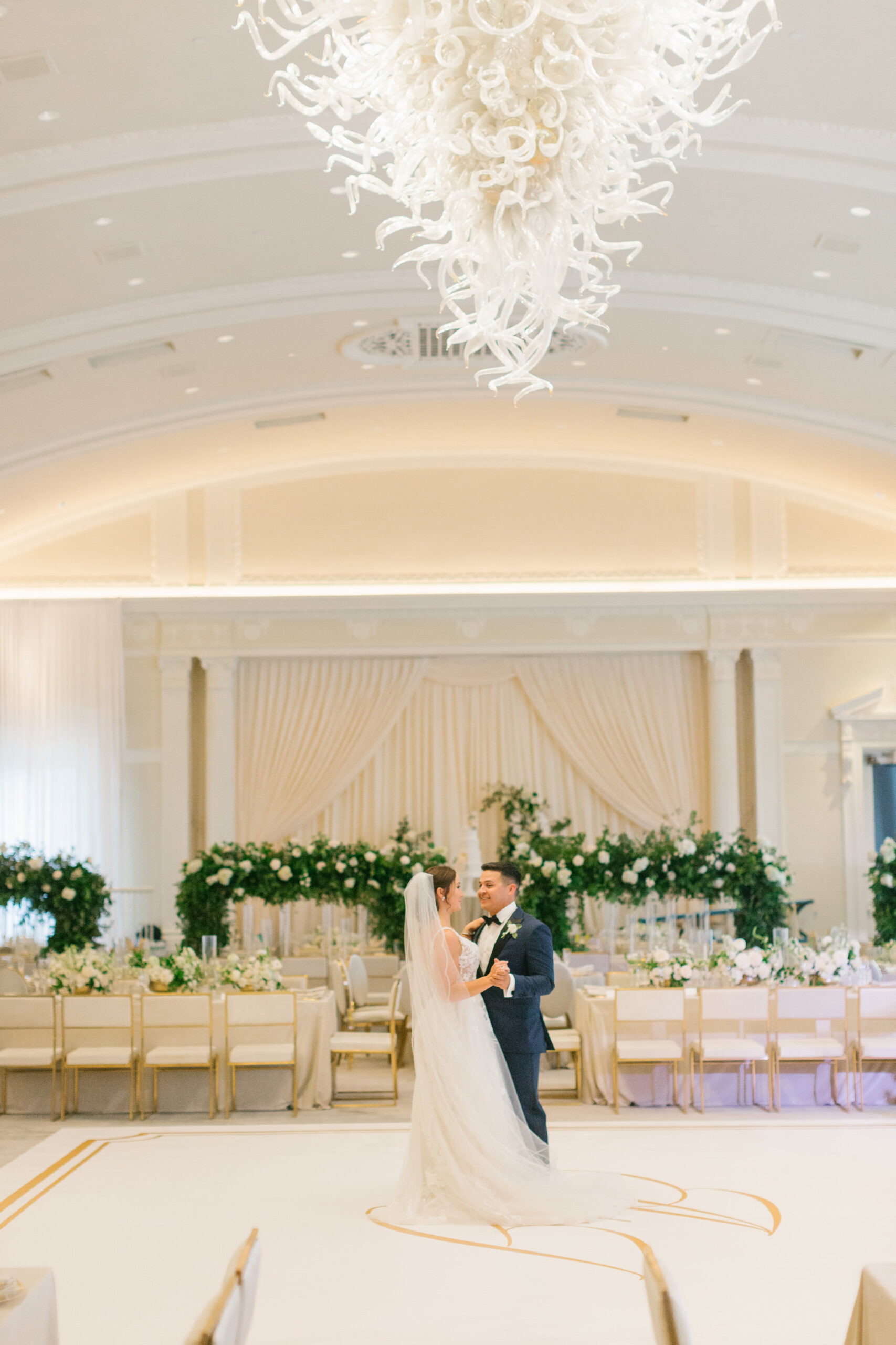 Bride and Groom First Dance Ballroom Wedding Portrait | Planner Parties a la Carte | The Vinoy Grand Ballroom | Videographer Mars and the Moon Films