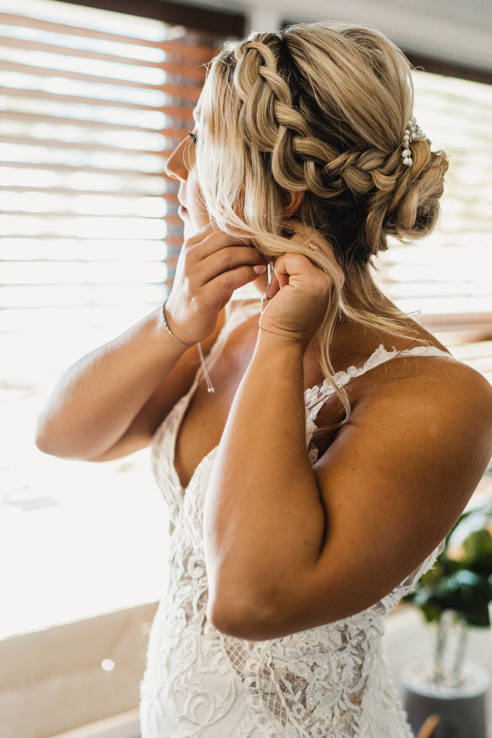 Braided Bun Wedding Hair Updo Inspiration