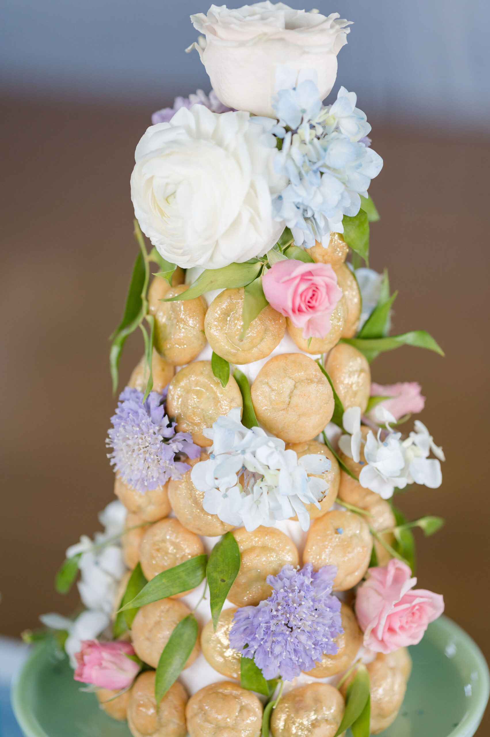 Pastry Tower with Real Flowers | Wedding Cake Alternatives