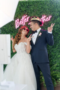 Better Together Neon Sign Ideas | Greenery Backdrop and Guest Photo Props | Tampa Bay The Gala Photobooth